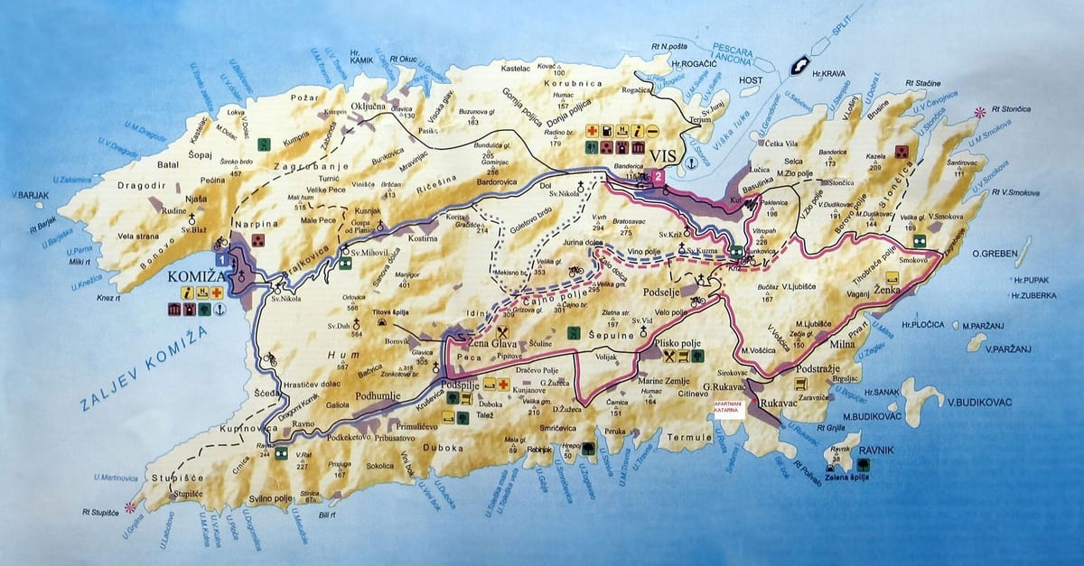 지도 vis 크로아티아