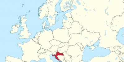크로아티아에서는 유럽의 지도